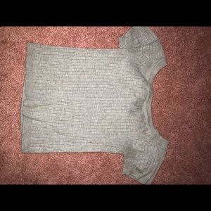 Knit Off The Shoulder Fitted Top